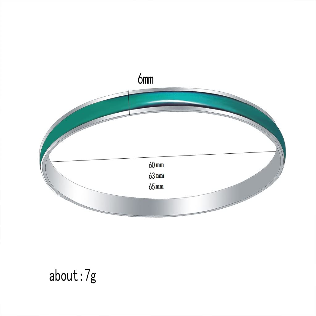 Charm Color Change Mood Bracelet Temperature Sensing Color Changing Stainless Steel Mood Bracelet Thermochromic Bracelets Gift For Girls